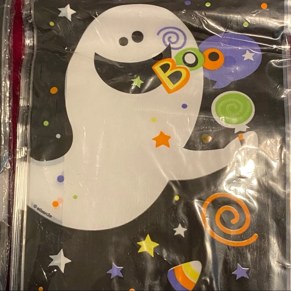 Halloween Party Gift Bags 40 Spooky Ghosts Bats Pouches Goodie Treats - Picture 2 of 3